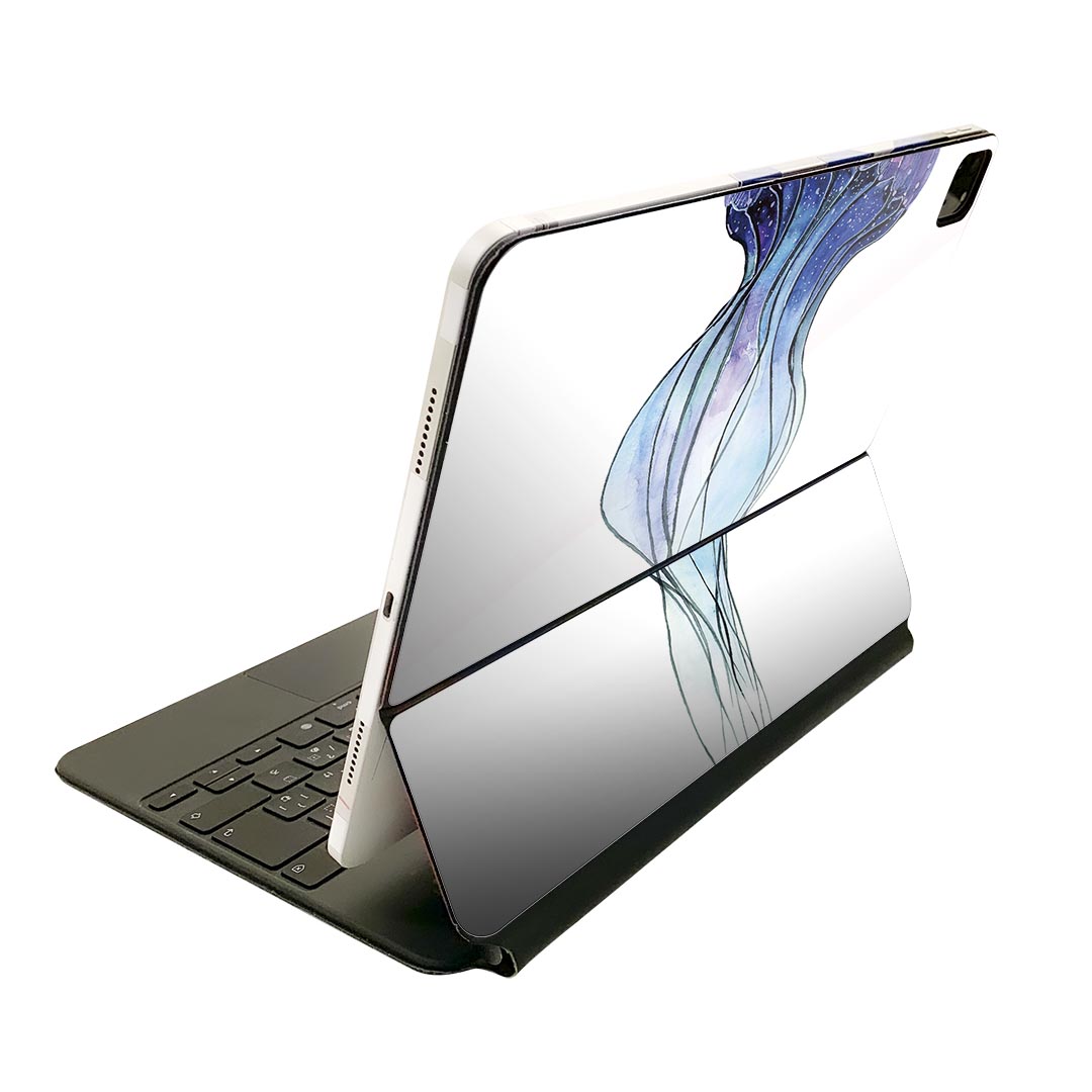 樂天商城 - Magic Keyboard 12.9インチ iPad Pro（第4世代、第5世代、第6世代）対応 apple アップル アイパッド 全面スキンシール フル 前面 背面 保護シール 人気 クラゲ 018997