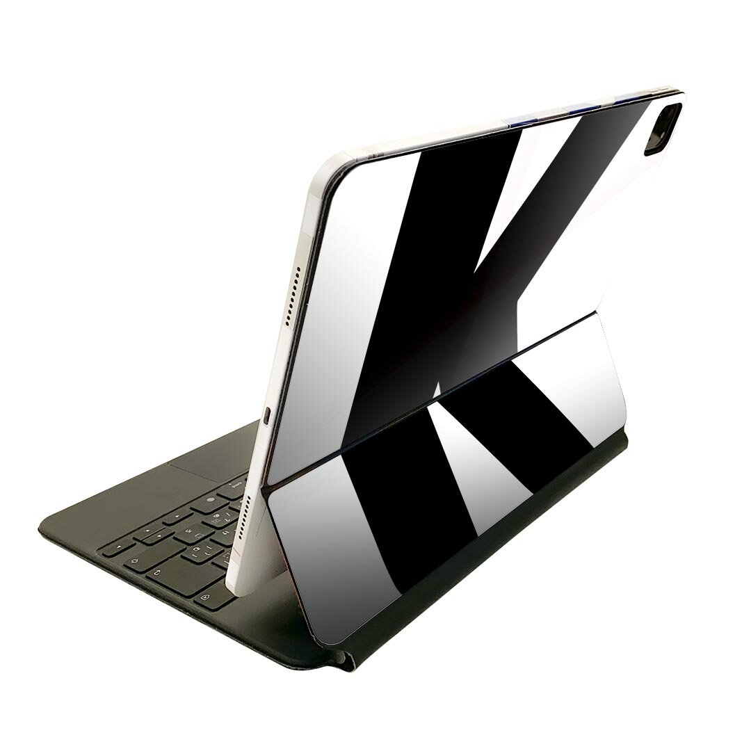 Magic Keyboard 12.9インチ iPad Pro（第4世代、第5世代、第6世代）対応 apple アップル アイパッド　全面スキンシール フル 前面　背面 保護シール 人気 019191 フォント 文字 k アルファベット