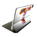 Magic Keyboard 用 スキンシール 11インチ iPad Pro用 第1-4世代 iPad Air 第4-5世代 対応 全面スキンシール フル 前面 背面 保護シール 人気 019325 フォント 文字 t アルファベット(2)
