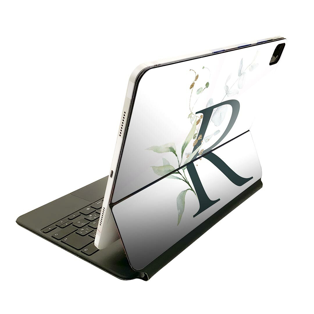 Magic Keyboard 12.9インチ iPad Pro（第4世代、第5世代、第6世代）対応 apple アップル アイパッド　全面スキンシール フル 前面　背面 保護シール 人気 019396 フォント 文字 r アルファベット