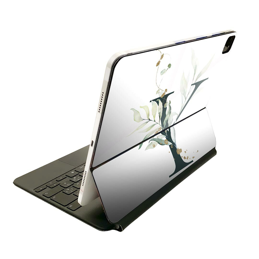 Magic Keyboard 12.9インチ iPad Pro（第4世代、第5世代、第6世代）対応 apple アップル アイパッド　全面スキンシール フル 前面　背面 保護シール 人気 019403 フォント 文字 y アルファベット