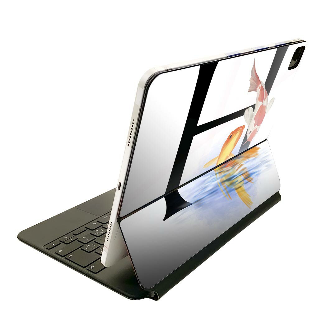 Magic Keyboard 12.9インチ iPad Pro（第4世代、第5世代、第6世代）対応 apple アップル アイパッド　全面スキンシール フル 前面　背面 保護シール 人気 019450 フォント 文字 h アルファベット