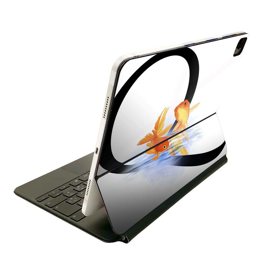Magic Keyboard 用 スキンシール 11インチ iPad Pro用 第1-4世代 iPad Air 第4-5世代 対応 全面スキンシール フル 前面 背面 保護シール 人気 019459 フォント 文字 q アルファベット