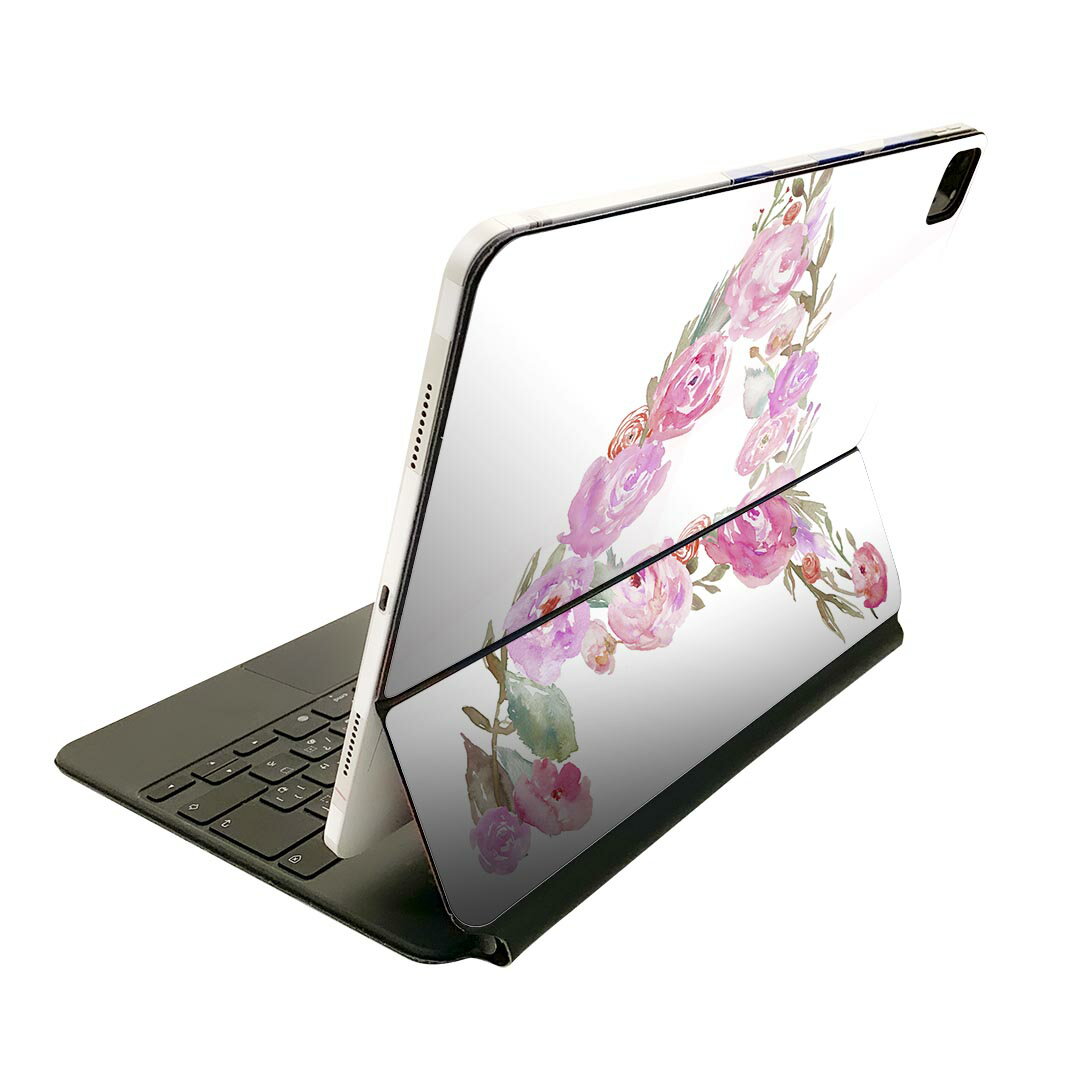 Magic Keyboard 12.9インチ iPad Pro(第4世代、第5世代、第6世代)対応 apple アップル アイパッド 全面スキンシール フル 前面 背面 保護シール 人気 019472 フォント 文字 a アルファベット
