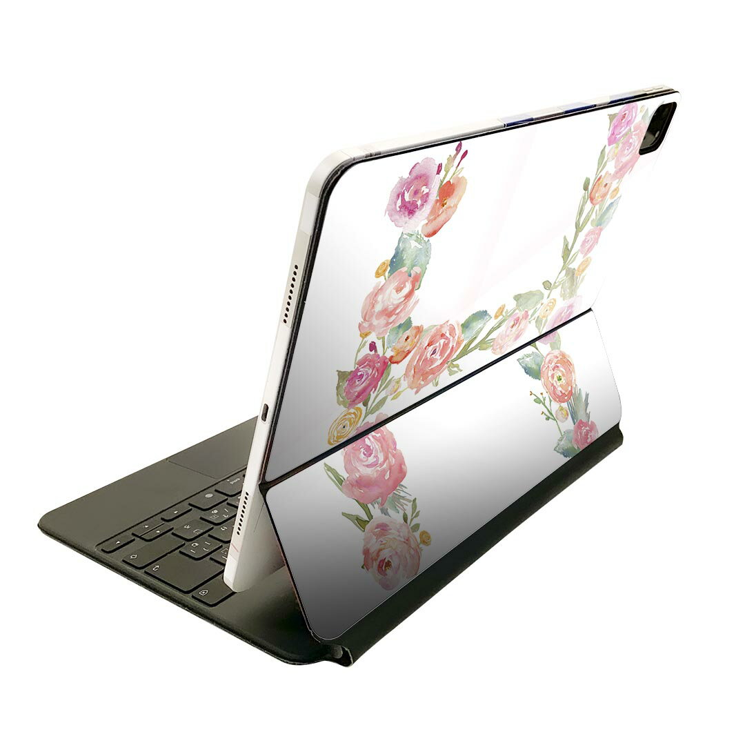 Magic Keyboard 用 スキンシール 11インチ iPad Pro用 第1-4世代 iPad Air 第4-5世代 対応 全面スキンシール フル 前面 背面 保護シール 人気 019485 フォント 文字 h アルファベット