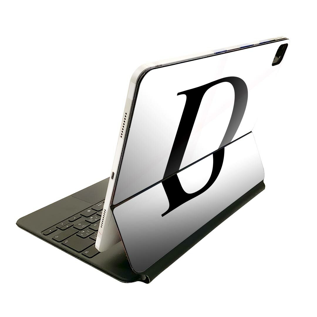 Magic Keyboard 用 スキンシール 11インチ iPad Pro用 第1-4世代 iPad Air 第4-5世代 対応 全面スキンシール フル 前面 背面 保護シール 人気 019537 フォント 文字 d アルファベット