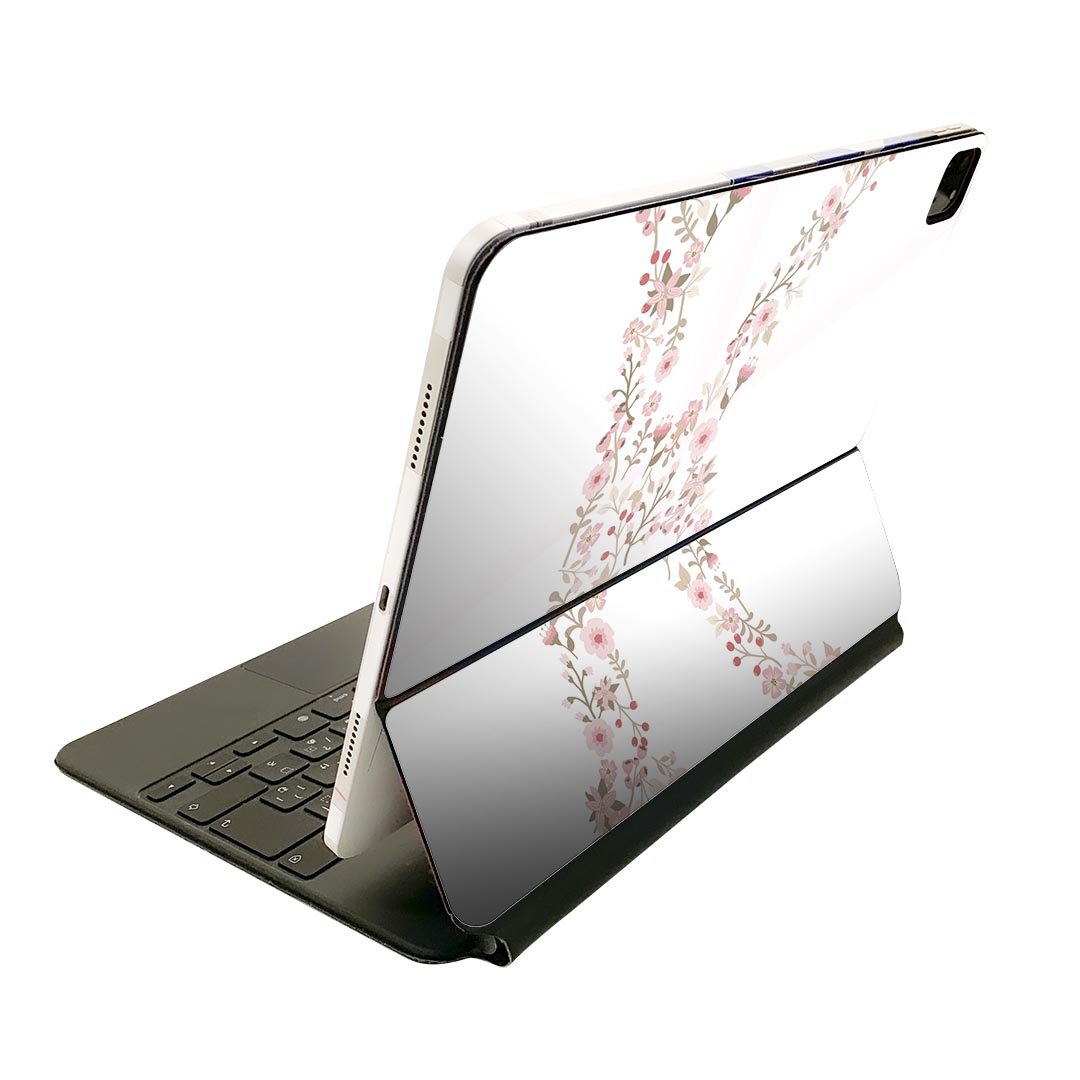 Magic Keyboard 12.9インチ iPad Pro（第4世代、第5世代、第6世代）対応 apple アップル アイパッド　全面スキンシール フル 前面　背面 保護シール 人気 019571 フォント 文字 k アルファベット