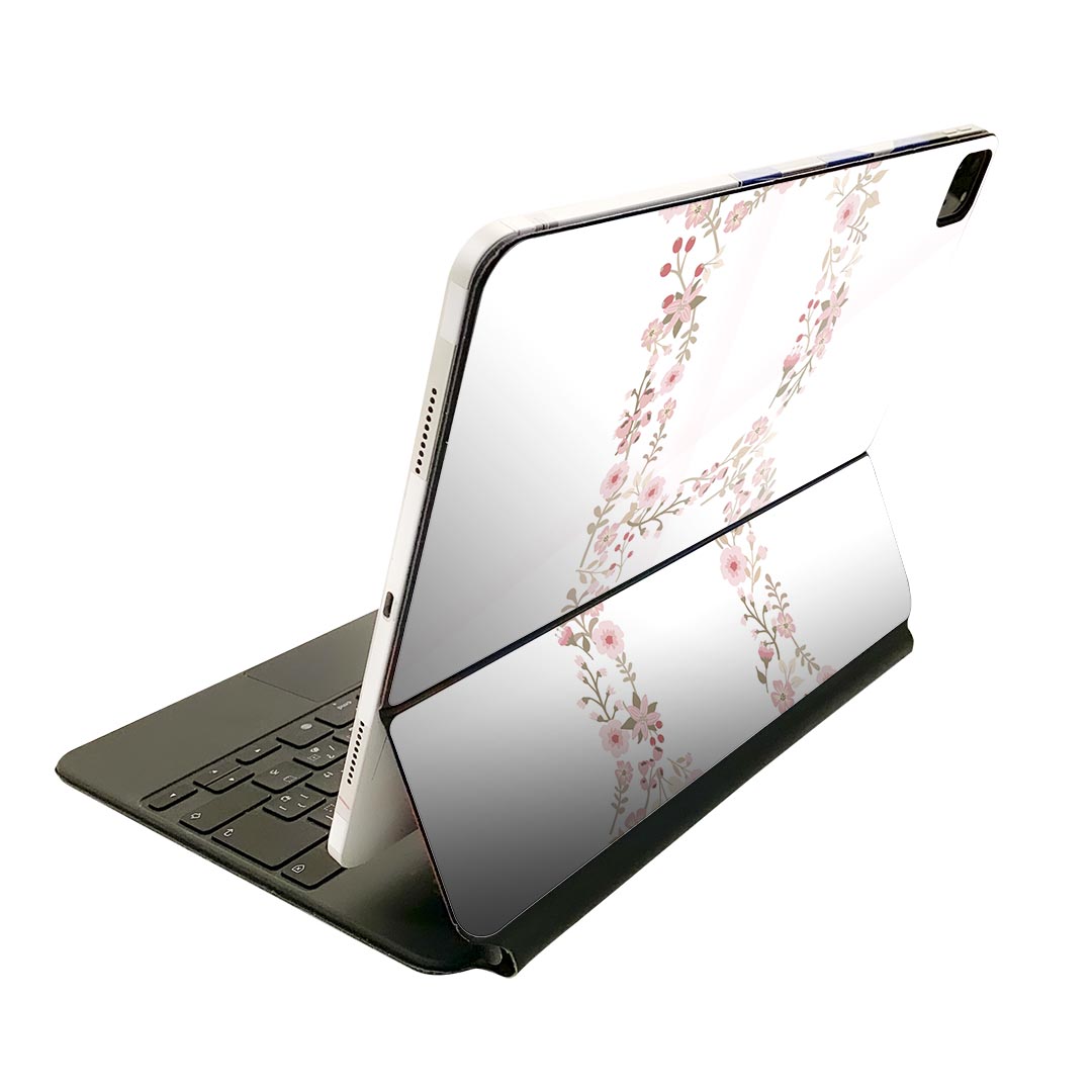 Magic Keyboard 用 スキンシール 11インチ iPad Pro用 第1-4世代 iPad Air 第4-5世代 対応 全面スキンシール フル 前面 背面 保護シール 人気 019578 フォント 文字 r アルファベット
