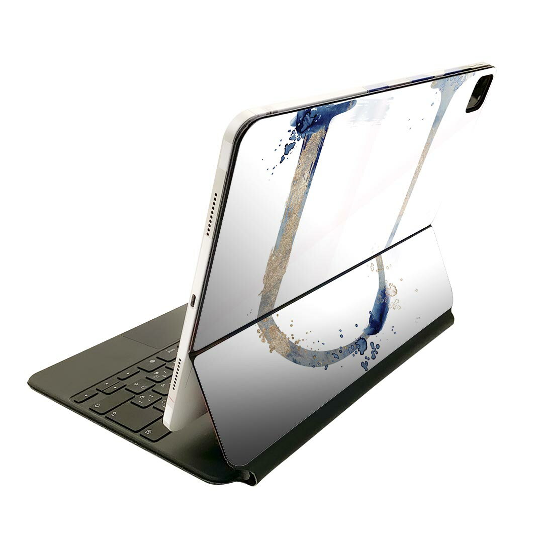 Magic Keyboard 用 スキンシール 11インチ iPad Pro用 第1-4世代 iPad Air 第4-5世代 対応 全面スキンシール フル 前面 背面 保護シール 人気 019636 フォント 文字 u アルファベット