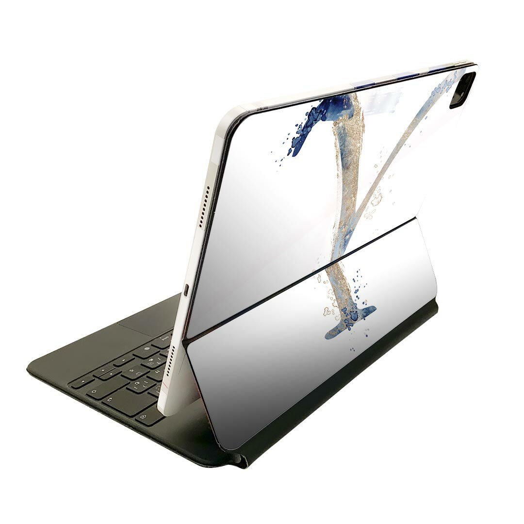Magic Keyboard 12.9インチ iPad Pro（第4世代、第5世代、第6世代）対応 apple アップル アイパッド　全面スキンシール フル 前面　背面 保護シール 人気 019640 フォント 文字 y アルファベット
