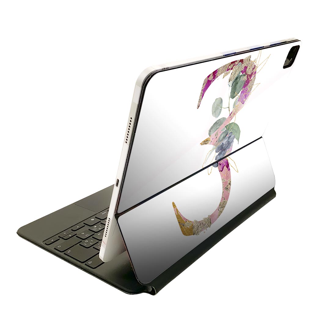 Magic Keyboard 12.9インチ iPad Pro（第4世代、第5世代、第6世代）対応 apple アップル アイパッド 全面スキンシール フル 前面 背面 保護シール 人気 文字 3 019682