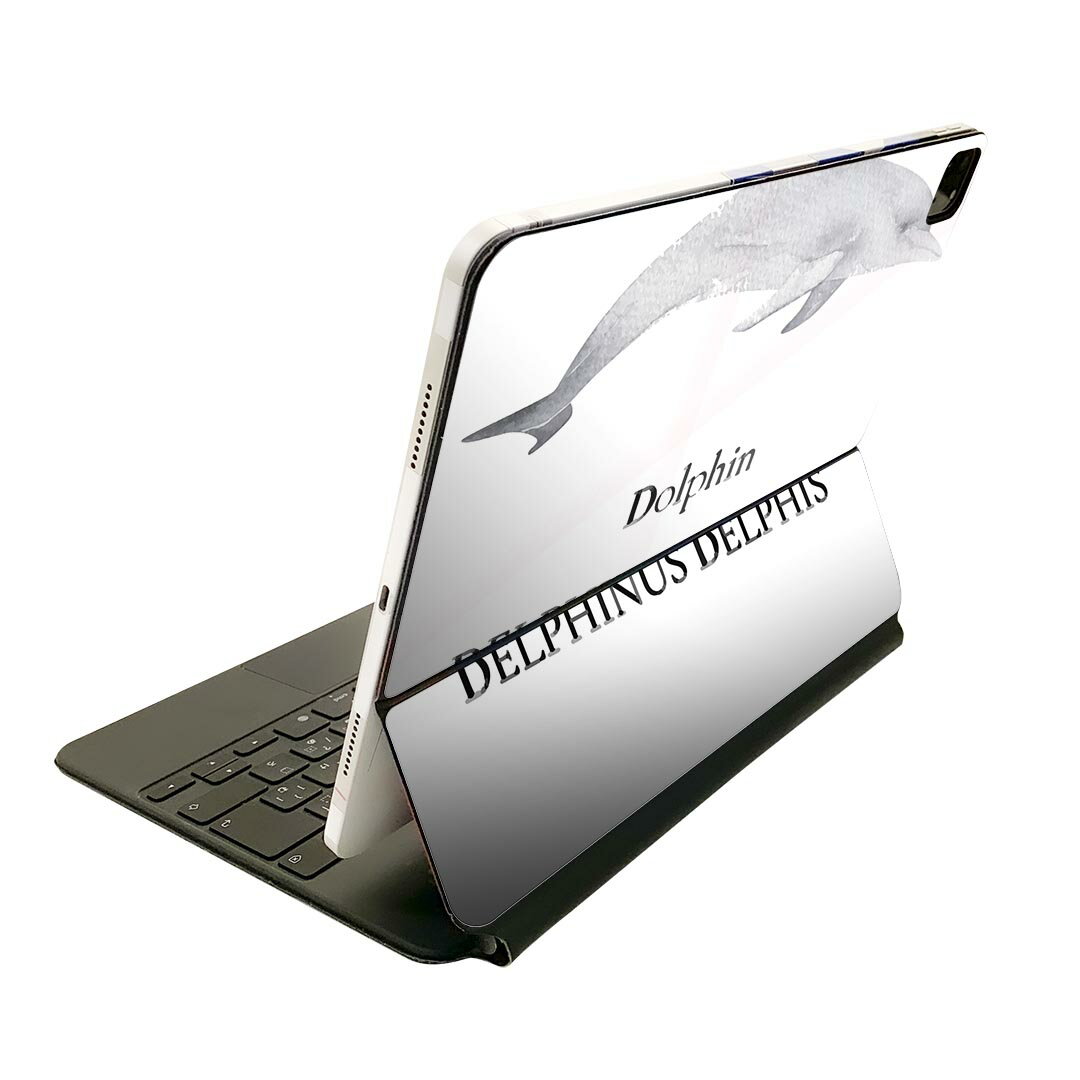 Magic Keyboard 用 スキンシール 11インチ iPad Pro用 第1-4世代 iPad Air 第4-5世代 対応 全面スキンシール フル 前面 背面 保護シール 人気 019748 デザイン 海の生物 イルカ dolphin