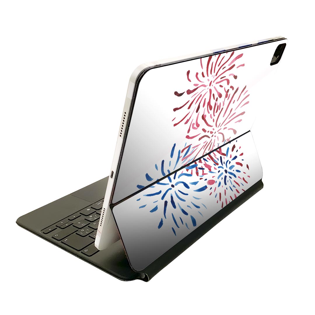 Magic Keyboard 12.9インチ iPad Pro（第4世代 第5世代 第6世代）対応 apple アップル アイパッド 全面スキンシール フル 前面 背面 保護シール 人気 019749 デザイン 夏 打ち上げ花火 firework