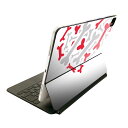 Magic Keyboard 12.9インチ iPad Pro(第4世代、第5世代、第6世代)対応 apple アップル アイパッド 全面スキンシール フル 前面 背面 保護シール 人気 019939 デザイン 骨 デザイン ハート(2)