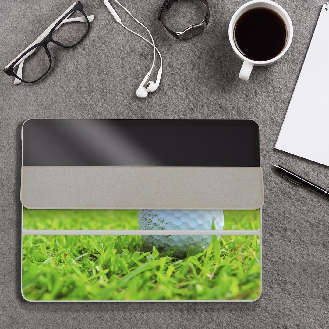 iPad Smart Folio 用 12.9インチ iPad Pro（第4世代、第5世代、第6世代）対応 apple アップル アイパッド　全面スキンシール フル 前面　背面 保護シール 人気 000255 ゴルフ　芝生　スポーツ