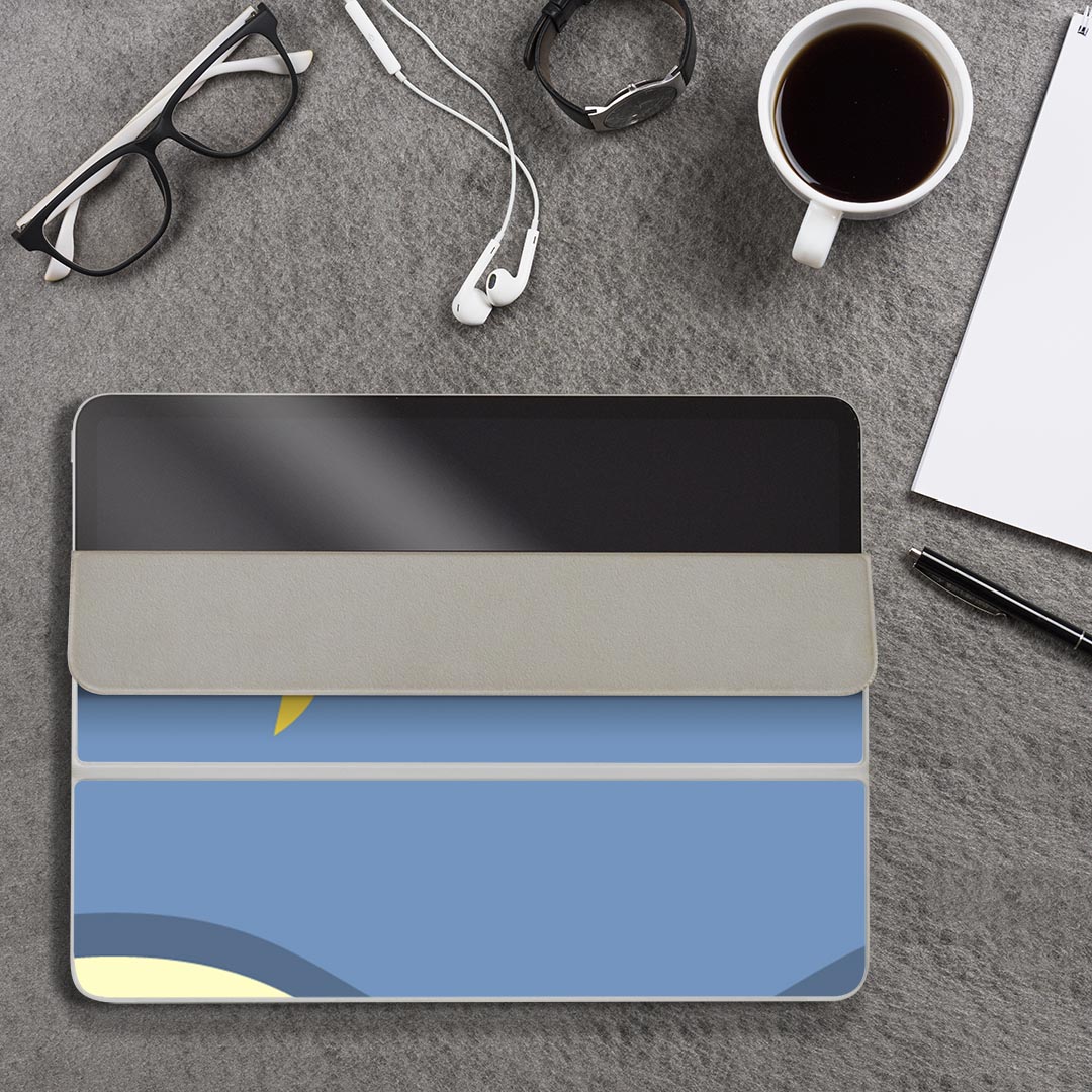 iPad Smart Folio 用 12.9インチ iPad Pro（第4世代、第5世代、第6世代）対応 apple アップル アイパッド　全面スキンシール フル 前面　背面 保護シール 人気 001384 太陽　クモ