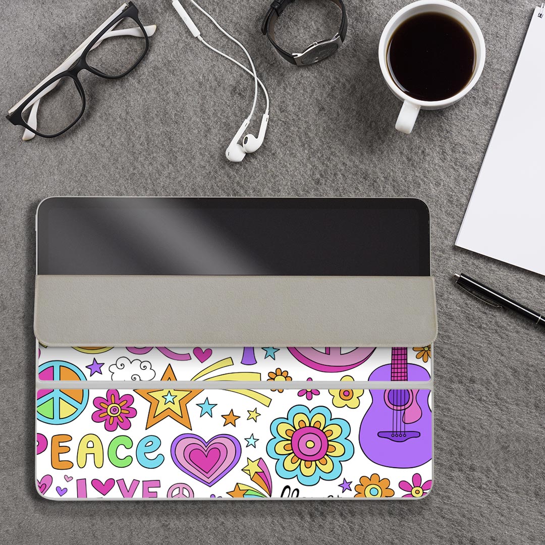 iPad Smart Folio 用 12.9インチ iPad Pro（第4世代、第5世代、第6世代）対応 apple アップル アイパッド　全面スキンシール フル 前面　背面 保護シール 人気 002520 カラフル　ポップ