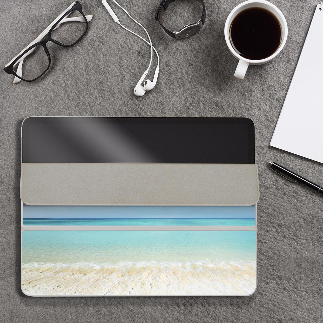 iPad Smart Folio 用 12.9インチ iPad Pro（第4世代、第5世代、第6世代）対応 apple アップル アイパッド　全面スキンシール フル 前面　背面 保護シール 人気 002856 海　空　写真