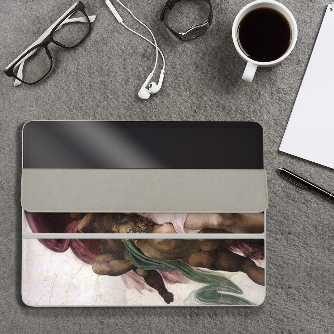 iPad Smart Folio 用 12.9インチ iPad Pro（第4世代、第5世代、第6世代）対応 apple アップル アイパッド　全面スキンシール フル 前面　背面 保護シール 人気 011468 イラスト　人物　絵画