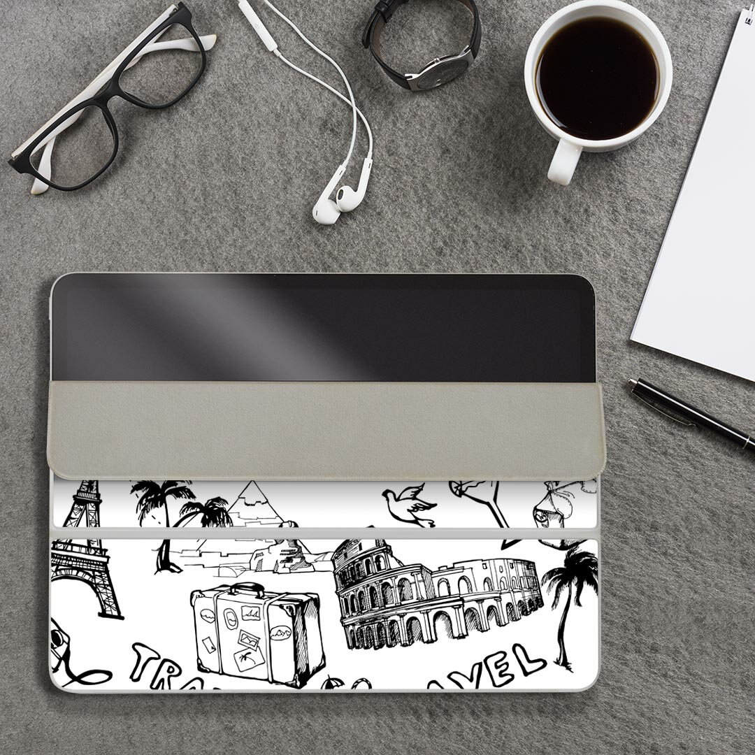 iPad Smart Folio 用 12.9インチ iPad Pro（第4世代、第5世代、第6世代）対応 apple アップル アイパッド　全面スキンシール フル 前面　背面 保護シール 人気 014227 旅行　風景　トラベル