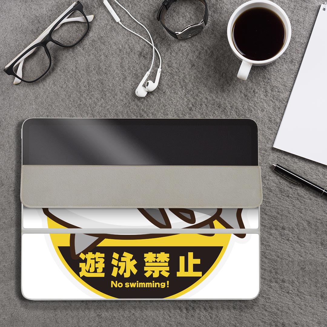 iPad Smart Folio 用 12.9インチ iPad Pro（第4世代、第5世代、第6世代）対応 apple アップル アイパッド　全面スキンシール フル 前面　背面 保護シール 人気 016258 鮫　魚