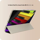 iPad Smart Folio 用 12.9インチ iPad Pro（第4世代、第5世代、第6世代）対応 apple アップル アイパッド　全面スキンシール フル 前面　背面 保護シール 人気 002451 ピアノ　音楽　カラフル