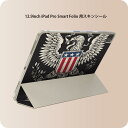 iPad Smart Folio 用 12.9インチ iPad Pro(第4世代、第5世代、第6世代)対応 apple アップル アイパッド 全面スキンシール フル 前面 背面 保護シール 人気 004576 鳥 黒 国旗