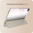 iPad Smart Folio 用 12.9インチ iPad Pro（第4世代、第5世代、第6世代）対応 apple アップル アイパッド　全面スキンシール フル 前面　背面 保護シール 人気 005307 桜　ピンク　イラスト