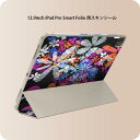 iPad Smart Folio 用 12.9インチ iPad Pro(第4世代、第5世代、第6世代)対応 apple アップル アイパッド 全面スキンシール フル 前面 背面 保護シール 人気 008183 花 カラフル