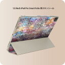 iPad Smart Folio 用 12.9インチ iPad Pro(第4世代、第5世代、第6世代)対応 apple アップル アイパッド 全面スキンシール フル 前面 背面 保護シール 人気 008252 カラフル レインボー レンガ(2)