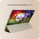 iPad Smart Folio 用 12.9インチ iPad Pro(第4世代、第5世代、第6世代)対応 apple アップル アイパッド 全面スキンシール フル 前面 背面 保護シール 人気 008437 カラフル レインボー 歯車 地球