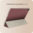 iPad Smart Folio 用 12.9インチ iPad Pro(第4世代、第5世代、第6世代)対応 apple アップル アイパッド 全面スキンシール フル 前面 背面 保護シール 人気 008962 シンプル 無地 赤茶(2)