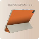 iPad Smart Folio 用 12.9インチ iPad Pro（第4世代、第5世代、第6世代）対応 apple アップル アイパッド　全面スキンシール フル 前面　背面 保護シール 人気 008973 シンプル　無地　オレンジ