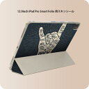 iPad Smart Folio 用 12.9インチ iPad Pro(第4世代、第5世代、第6世代)対応 apple アップル アイパッド 全面スキンシール フル 前面 背面 保護シール 人気 010416 英語 手 タトゥー