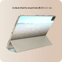 iPad Smart Folio 用 12.9インチ iPad Pro（第4世代、第5世代、第6世代）対応 apple アップル アイパッド　全面スキンシール フル 前面　背面 保護シール 人気 011670 海　砂浜　写真