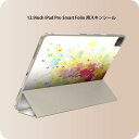 iPad Smart Folio 用 12.9インチ iPad Pro(第4世代、第5世代、第6世代)対応 apple アップル アイパッド 全面スキンシール フル 前面 背面 保護シール 人気 011703 花 蝶 カラフル