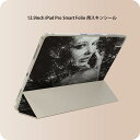 iPad Smart Folio 用 12.9インチ iPad Pro(第4世代、第5世代、第6世代)対応 apple アップル アイパッド 全面スキンシール フル 前面 背面 保護シール 人気 011875 女性 モノトーン