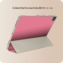 iPad Smart Folio 用 12.9インチ iPad Pro(第4世代、第5世代、第6世代)対応 apple アップル アイパッド 全面スキンシール フル 前面 背面 保護シール 人気 012232 ピンク 単色 シンプル