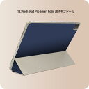 iPad Smart Folio 用 12.9インチ iPad Pro（第4世代、第5世代、第6世代）対応 apple アップル アイパッド　全面スキンシール フル 前面　背面 保護シール 人気 012249 青　単色　シンプル