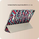 iPad Smart Folio 用 12.9インチ iPad Pro(第4世代、第5世代、第6世代)対応 apple アップル アイパッド 全面スキンシール フル 前面 背面 保護シール 人気 012345 ストライプ 模様 カラフル(2)