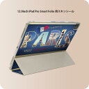 iPad Smart Folio 用 12.9インチ iPad Pro(第4世代、第5世代、第6世代)対応 apple アップル アイパッド 全面スキンシール フル 前面 背面 保護シール 人気 012832 パリ 英語 文字