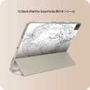 iPad Smart Folio 用 12.9インチ iPad Pro（第4世代、第5世代、第6世代）対応 apple アップル アイパッド　全面スキンシール フル 前面　背面 保護シール 人気 012959 丸　地球　モノトーン