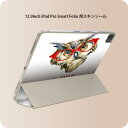 iPad Smart Folio 用 12.9インチ iPad Pro(第4世代、第5世代、第6世代)対応 apple アップル アイパッド 全面スキンシール フル 前面 背面 保護シール 人気 013424 ふくろう とり めがね