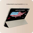 iPad Smart Folio 用 12.9インチ iPad Pro（第4世代、第5世代、第6世代）対応 apple アップル アイパッド　全面スキンシール フル 前面　背面 保護シール 人気 014295 アメリカ　国旗　地図