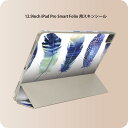 iPad Smart Folio 用 12.9インチ iPad Pro(第4世代、第5世代、第6世代)対応 apple アップル アイパッド 全面スキンシール フル 前面 背面 保護シール 人気 014702 羽根 フェザー