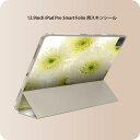 iPad Smart Folio 用 12.9インチ iPad Pro（第4世代、第5世代、第6世代）対応 apple アップル アイパッド　全面スキンシール フル 前面　背面 保護シール 人気 014825 花　白　flower