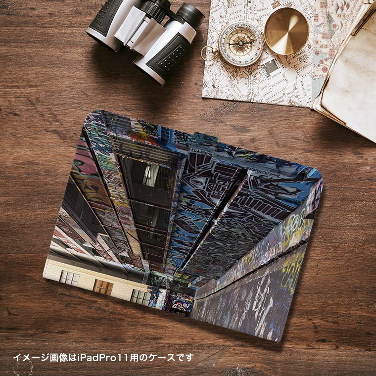 iPad10.9 第10世代 iPadPro13(M4) iPadPro11(M4) iPadPro11第1/2/3世代 iPadMini 第6世代 iPadAir第4世代 iPadAir13(M2) 用 タブレット ケース Apple アップル iPad専用ケース 手帳型 カバー 二つ折り 革 ペイント　風景　町 012366