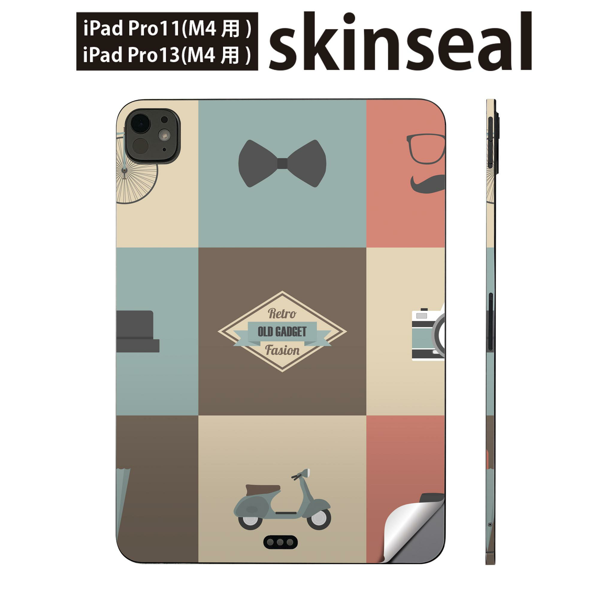 商品特徴・貼るだけでかんたん着せ替え、iPadpro11・13専用デザインスキンシール・高精細プリントで写真と遜色のない仕上がり！半光沢シートでしっとりツヤのある表現力・ちょっとしたすり傷からMacBook本体を保護・接着部はエアフリー素材...