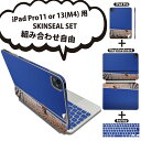 iPad Pro11(M4)用 iPad Pro13(M4)用 スキンシール 11インチ 13インチ Magic Keyboard keytop 2024年発売 第5世代 対応 各種セット 組み合わせ自由 全面 フル 前面 背面 保護シール 人気 沖縄 シーサー 写真 002774