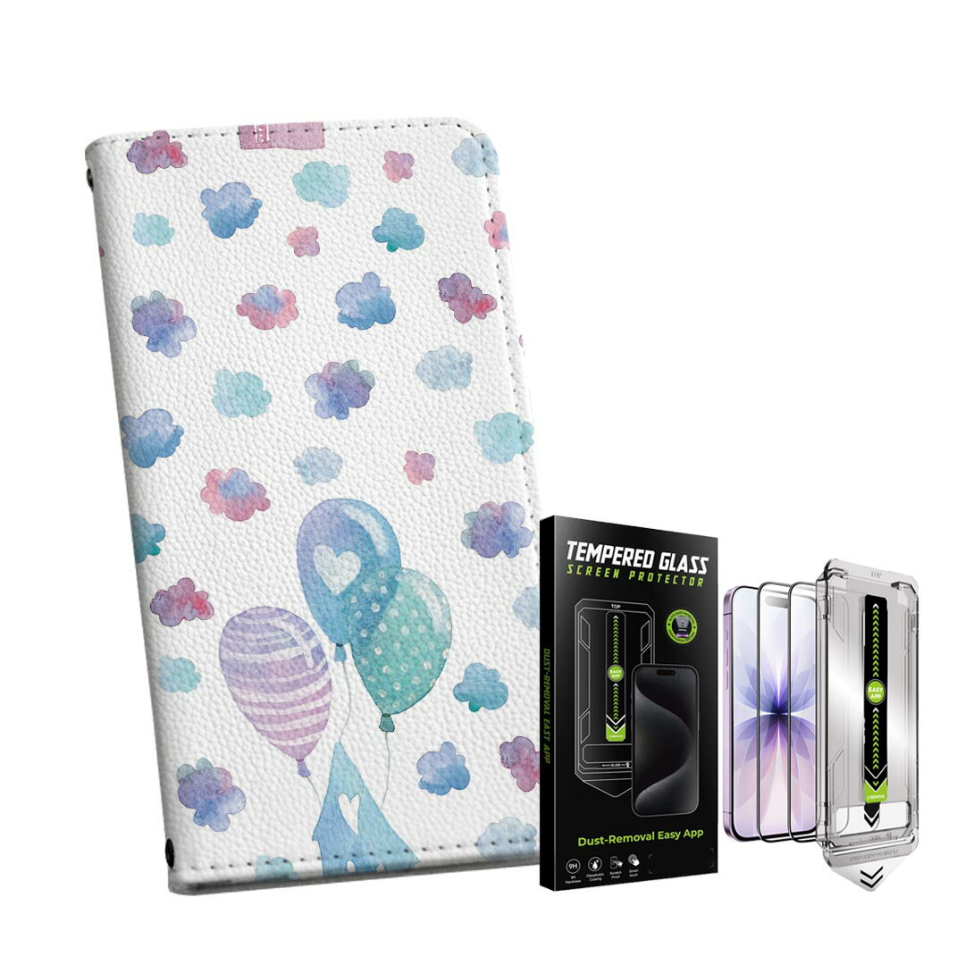 iPhone Air 用 手帳型ケース ガラスフィルム 2枚 セット 各キャリア 共通対応 手帳型ケース カバー マグネット式 ピタッと閉まる レザーケース カード収納 ポケット igcase 020818 梅雨 rainy season